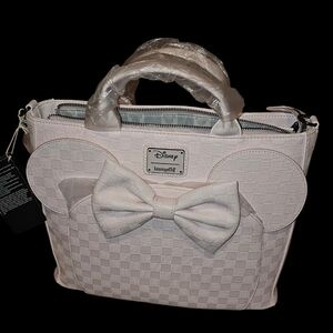 New With Tags Disney Loungefly Minnie 2 In 1 Convertible Backpack Crossbody Tote